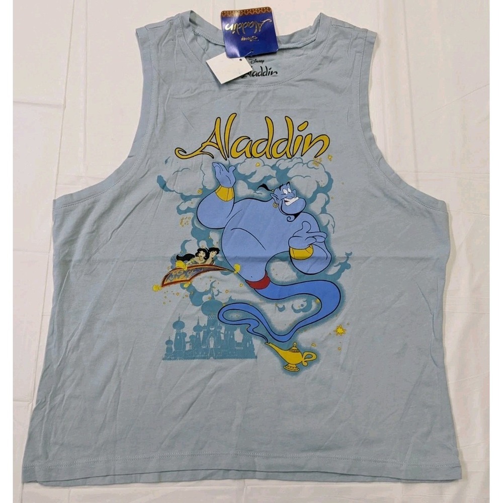 Junior's Disney Princess Magic Ride Tank Top Light Blue NWT Size M.      (1294)